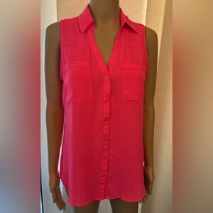 Express, sleeveless pink, button down blouse. Sz S